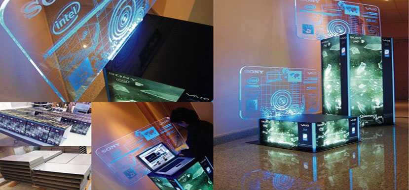 On Target diseña y fabrica un stand basado en iluminación led con luz filtrante para Sony.